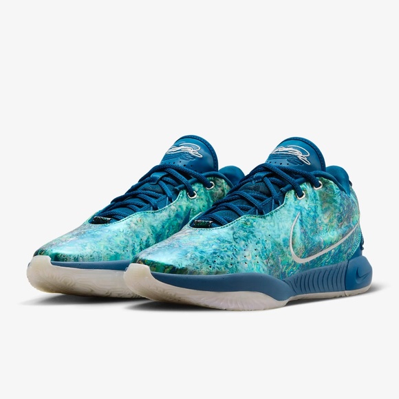 [NEW] Men's Nike Lebron XXI "Abalone"‎ Basketball Shoes Blue Size 10 FN0708-400 - Picture 4 of 7